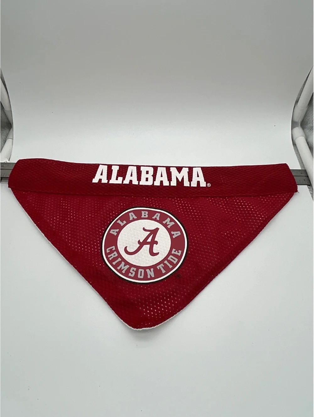 Alabama Crimson Tide Reversible Pet Bandana - Red and White Polyester